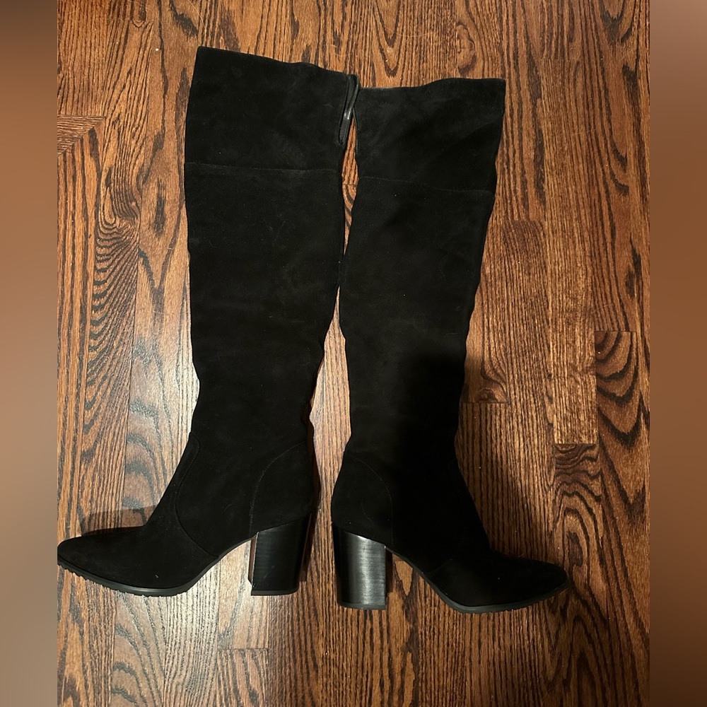 Blondo Suede Black Heeled Boots